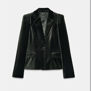 Zara Tailored Velvet Blazer ZW Collection